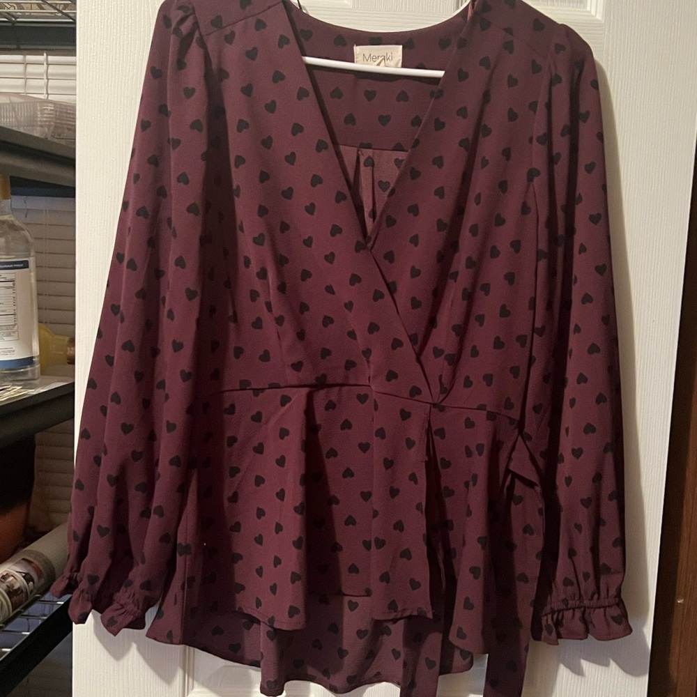 Meraki Plum Heart Blouse